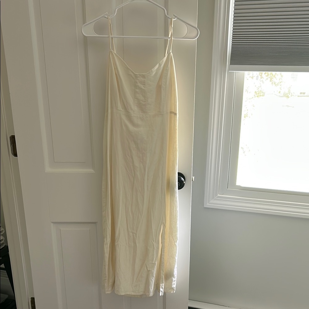 Elegant Cream Slip Dress